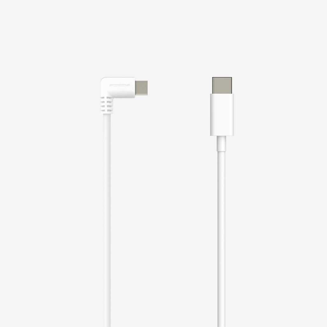 Right Angled Charging Cable - White